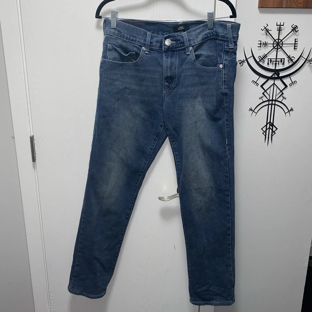 True‎ Religion Men's Geno SN Flap Relaxed Slim Jeans 30 Medium Wash